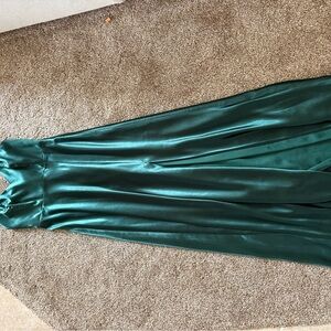Birdy Grey Jay Satin Dress Emerald Size Medium